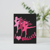 Ik hou van Ballet Briefkaart (Staand voorkant)