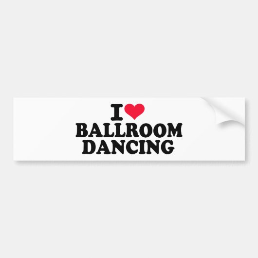 Ik hou van ballroom dansen bumpersticker (Voorkant)