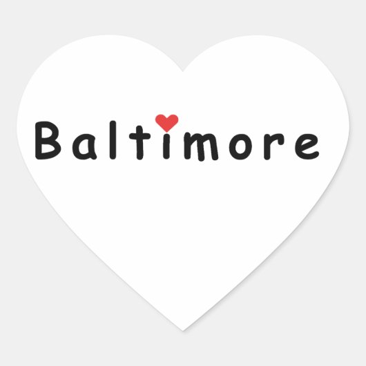 Ik hou van Baltimore Hart Sticker (Voorkant)