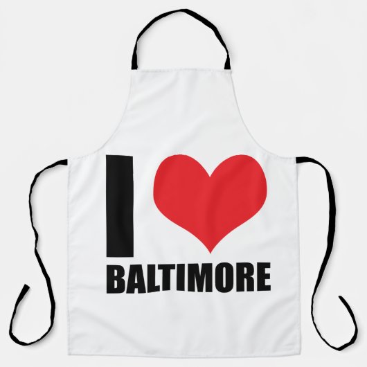 Ik hou van Baltimore Schort (Voorkant)