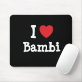 Ik hou van Bambi hart T-Shirt Muismat (Met muis)