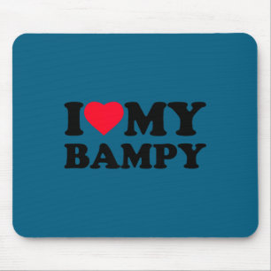 Ik hou van Bampy Hart Opa Familie Tank Muismat