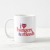 Ik hou van Bangers en Mash Koffiemok (Links)