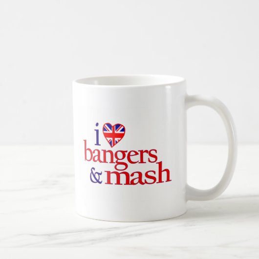 Ik hou van Bangers en Mash Koffiemok (Rechts)