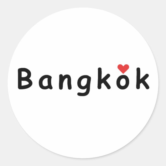 Ik hou van Bangkok Ronde Sticker (Voorkant)