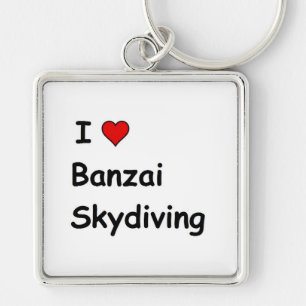 Ik hou van Banzai skydiving Sleutelhanger
