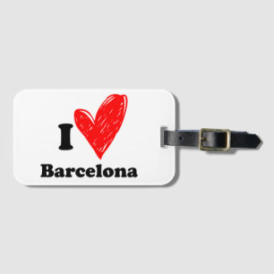Ik hou van Barcelona Bagagelabel