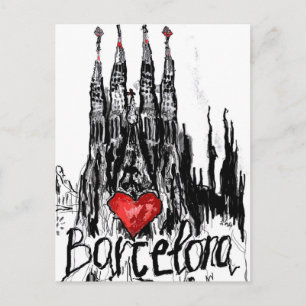 Ik hou van Barcelona Briefkaart