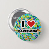 Ik hou van Barcelona Ronde Button 5,7 Cm (Voorkant /achterkant)