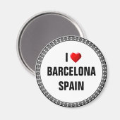 IK HOU VAN BARCELONA, SPANJE MAGNEET (Voorkant / Achterkant)