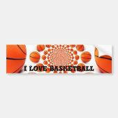 Ik hou van basketbal bumpersticker (Voorkant)