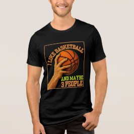 Ik hou van basketbal en misschien wel 3 personen Tri-Blend shirt