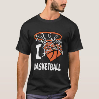 Ik hou van basketbal Jeugd basketbal Hoop T-shirt