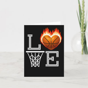 Ik hou van basketbal liefhebber cadeau voor vrouwe kaart