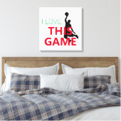 Ik hou van basketbal spel canvas afdruk (Insitu (Slaapkamer))