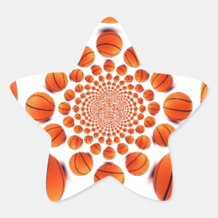 Ik hou van basketbal ster sticker