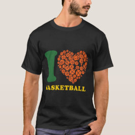 Ik hou van basketbal t-shirt