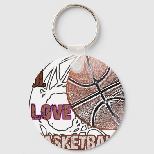 Ik hou van Basketball Defence! Sleutelhanger (Voorkant)