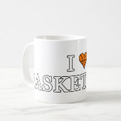 Ik hou van Basketball Koffiemok (Voorkant links)