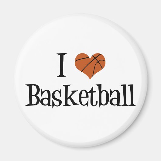 Ik hou van Basketball Magneet (Voorkant)