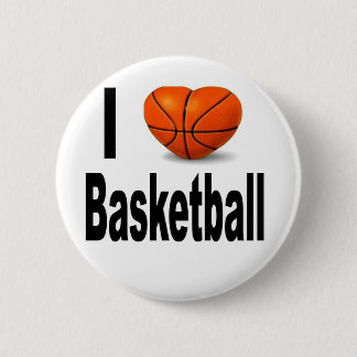 Ik hou van Basketball Ronde Button 5,7 Cm