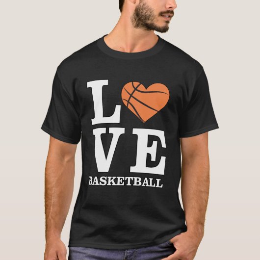 Ik hou van Basketball T-shirt (Voorkant)