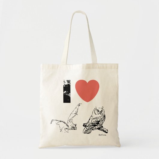Ik hou van BatOwl Tote Bag (Voorkant)