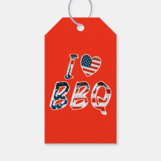 Ik hou van BBQ, Amerikaans patriottisch Cadeaulabel