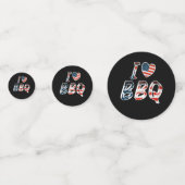 Ik hou van bbq, Amerikaans patriottisch Confetti (Achterkanten)