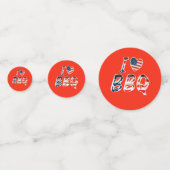 Ik hou van bbq, Amerikaans patriottisch Confetti (Achterkanten)