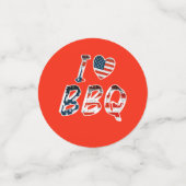 Ik hou van bbq, Amerikaans patriottisch Confetti (Kleine voorkant)