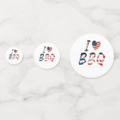 Ik hou van bbq, Amerikaans patriottisch Confetti (Voorkanten)
