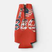 Ik hou van bbq, Amerikaans patriottisch Flesjeskoeler (Achterkant)