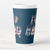 Ik hou van BBQ, Amerikaans patriottisch Latte Mok (Voorkant)