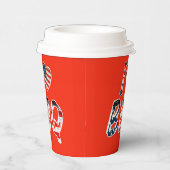 Ik hou van BBQ, Amerikaans patriottisch Papieren Bekers (Rechts)