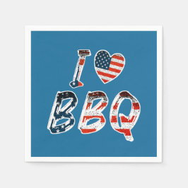 Ik hou van bbq, Amerikaans patriottisch Servet