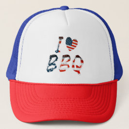 Ik hou van BBQ, Amerikaanse patriottisch Trucker Pet