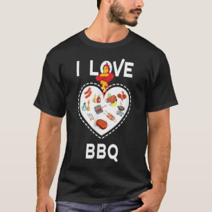 Ik hou van BBQ grappig voor barbecue liefhebbers e T-shirt
