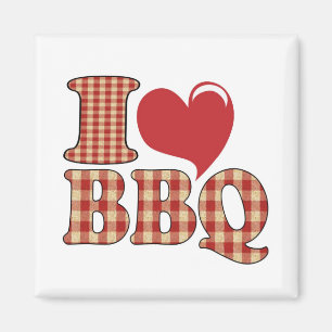 Ik hou van BBQ Magneet