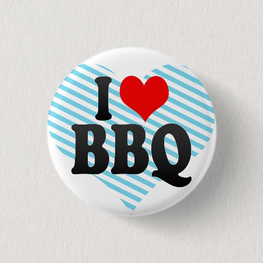 Ik hou van BBQ Ronde Button 3,2 Cm (Voorkant)