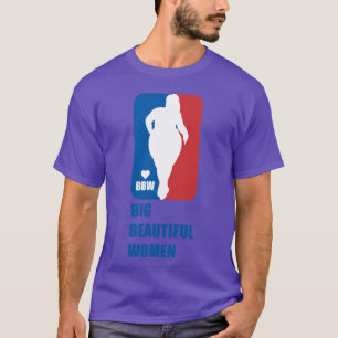 Ik hou van BBW grote mooie vrouwen BBW citaten T-shirt