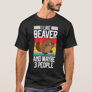 Ik hou van Beaver en misschien 3 mensen van Rodent T-shirt