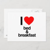 Ik hou van bed and breakfast briefkaart (Voorkant / Achterkant)