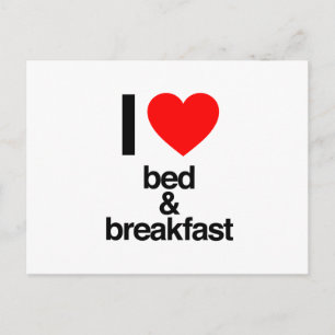 Ik hou van bed and breakfast briefkaart