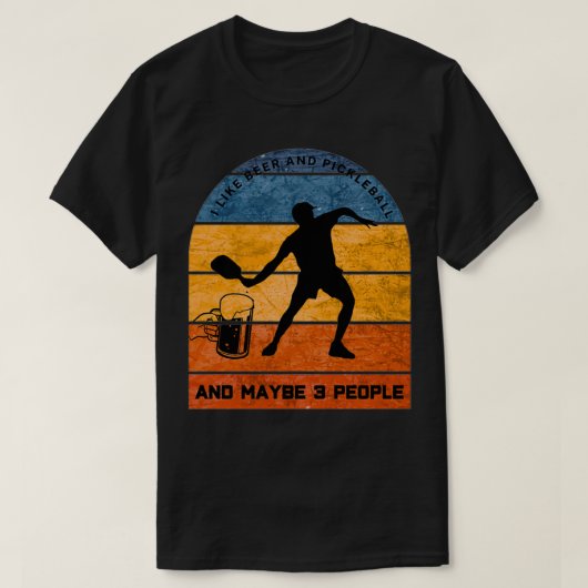 Ik hou van Beer en Pickleball 1 T-shirt (Design voorkant)