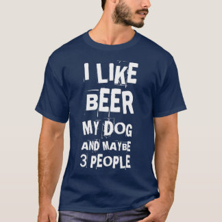 Ik hou van beer mijn hond en misschien 3 mensen me t-shirt