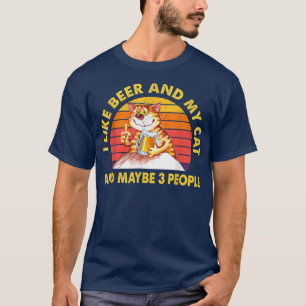 Ik hou van beer mijn kat en misschien 3 mensen met t-shirt