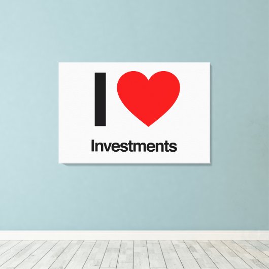 Ik hou van beleggingen canvas afdruk (Insitu (Houten vloer))