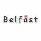 Ik hou van Belfast Sticker (Voorkant)