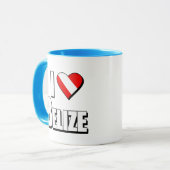 Ik hou van Belize Diving Mok (Voorkant links)